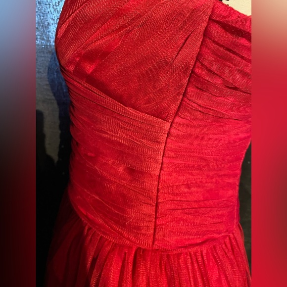 Minuet strapless midi spinny dress pinkish red.90's Y2K - Picture 7 of 9
